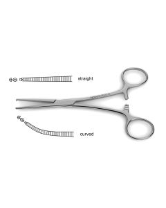Ochsner-Baby Forceps, extra delicate, 1x2 teeth, 5-1/2" (14.0 cm)