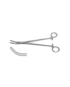 Wertheim Clamp Forceps, curved, heavy pattern, 10" (25.0 cm)