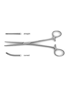 Carmalt Forceps, jaws w/ longitudinal serrations & cross-serrated tips