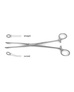 Bergmann-Foerster Sponge Forceps, small loop jaws, serrated, 9-1/2" (24.0 cm)