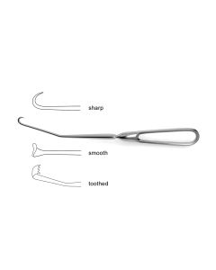 Sachs Vein Retractor, angled, 8-1/2" (21.6 cm)