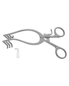 Weitlaner-Wullstein Retractor, arms angled downwards, 12.0 mm deep, 5-1/8" (13.0 cm)