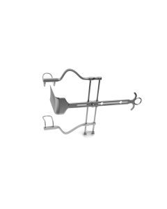 Balfour Abdominal Retractor W/ Fixed Side Blades, w/ fixed fenestrated side blades, 4" deep & center blade #g3581-84 (3-3/8" x 2-1/2")