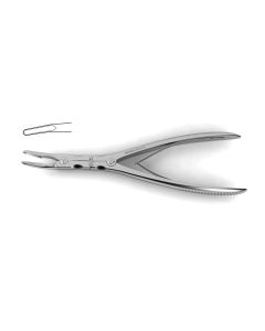 Beyer Bone Rongeur, double-action, curved, 7-1/8" (18.0 cm)