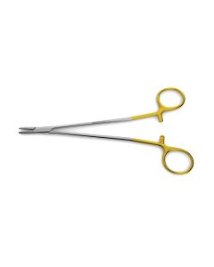 Cooley Microvascular Needle Holder, tungsten carbide, very delicate, straight jaws, indented shanks