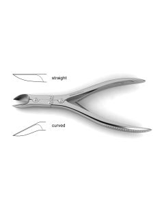Rowland-Ruskin Forceps, double-action, narrow jaws, 7-1/8" (18.0 cm)