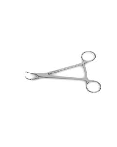 Bone Reduction Forceps, pointed tips w/ serrations, curved
