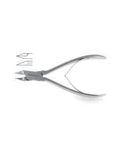 Nail Nipper, straight, tapered jaws, double spring