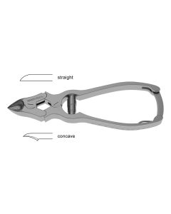 Double Action Nail Nipper, barrel spring, petite, 4-1/2" (11.4 cm)