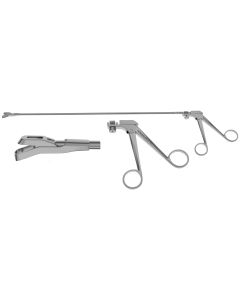 Turrell Rotating Rectal Biopsy Forceps, standard ring handle, rotating shaft, angled jaws, oval basket