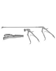 Turrell Rotating Rectal Biopsy Forceps, improved pistol grip handle, rotating shaft, angled jaws, oval basket