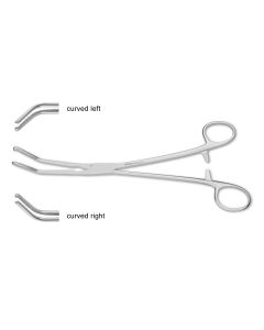 Sarot Bronchus Clamp, one jaw serrated longitudinally, the other w/ pins, 9" (23.0 cm)