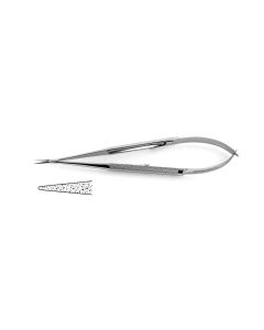 Jacobson Micro Needle Holder, round handle, jaw surfaces impregnated w/ fine tungsten carbide dust (use w/ 5-0, 6-0 suture)