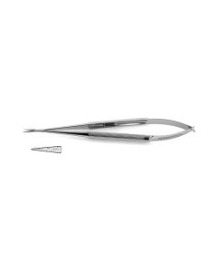 Jacobson Micro Needle Holder W/ Streamlined Box Lock, round handles, jaw surfaces impregnated w/ fine tungsten carbide dust (use w/ 7-0, 8-0 suture), 8-1/4" (21.0 cm)