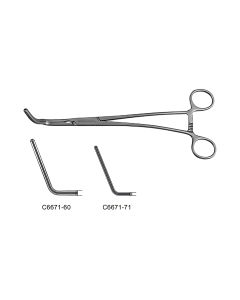 Debakey Abdominal Aorta Clamp, spoon-shaped on flat jaws