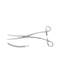 Zanger Abdominal Aorta Clamp, curved shanks, debakey teeth