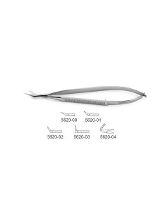 CV Elite - Castroviejo Micro Scissors - Flat Handle - Angled Tips, flat handle