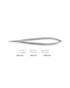 CV Elite - Jacobson Micro Scissors - Flat Handle - Straight/Curved Tips, flat handle, 7" (18.0 cm)