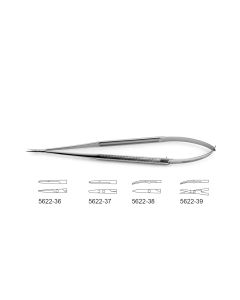 CV Elite - Jacobson Micro Scissors - Round Handle - Straight/Curved Tips, round handle, 7" (18.0 cm)