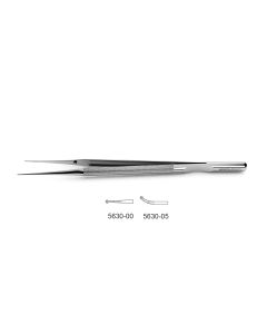 CV Elite - Dennis-Style Micro Ring Tip Forceps - Tips Impregnated W/ Fine Tungsten Carbide Dust, round handle, tips impregnated w/ fine tungsten carbide dust, counterbalanced, ring tips