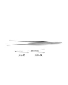 CV Elite - Thumb Forceps, flat handle, tips impregnated w/ fine tungsten carbide dust, straight tips