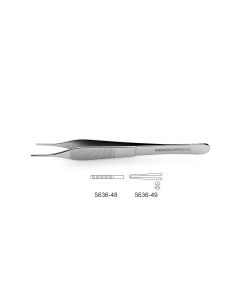 CV Elite - Adson Forceps, flat handle, straight tips, 4-3/4" (12.0 cm)