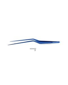 CV Elite - Titanium Bayonet-Style Micro Forceps - 1X2 Fine Teeth