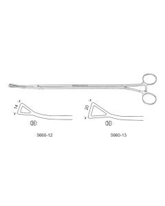 CV Elite - Duval Grasping Clamp With Sliding Mechanism, shaft 10.0 mm wide, cross teeth, curved, w/ ratchet, 13" (33.0 cm)