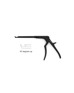 Ceramic Cut Rotating Kerrison Rongeur, Shaft Only, 14.0 mm opening, 40 degree up, black ceramic coat