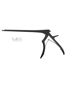 Ceramic Cut Quick Clean™ Micro Kerrison Rongeur, black ceramic coat, 40 degrees up, w/ pin ejector