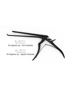 Ceramic Cut Micro Kerrison Detachable Rongeur, 40 degrees up, small handles, 9.0 mm opening, black ceramic coat