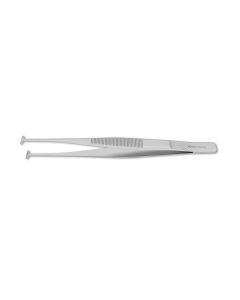 Converse (Green) Eye Fixation Forceps, jaws w/ fine teeth, 4" (10.2 cm)