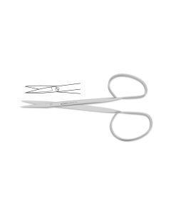 Iris Scissors, large ribbon ring handles with flat shanks, 4-1/4" (11.0 cm)