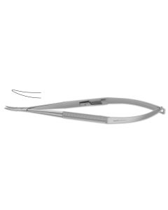 Barraquer Needle Holder, delicate, smooth 9.0 mm jaws, round handle, 4-3/4" (12.1 cm)
