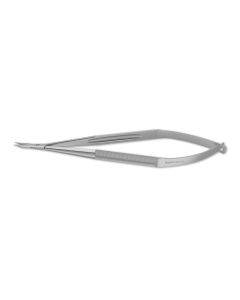 Cohan Needle Holder, micro, 7.0 mm jaws, round handles, curved, 4-1/8" (10.5 cm)