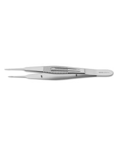 Castroviejo Suture Forceps, wide handle, delicate, 1x2 teeth w/ tying platform, 4-1/4" (10.8 cm)