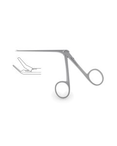 Hough Crura Nipper Forceps, 3.0 mm cutting blades, 6.0 mm jaws, shaft 2-3/4" (71.0 mm), angled 45 degrees