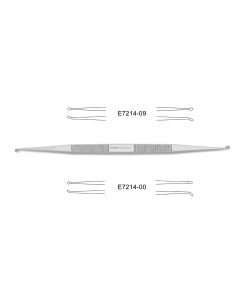 House Curette, double-ended, 2.0 x 2.5 mm cups, 6-1/2" (16.5 cm)