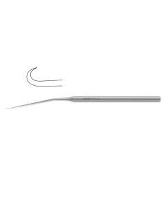 Schuknecht Anterior Foot Plate Hook, angled shaft, 6-1/2" (16.5 cm)