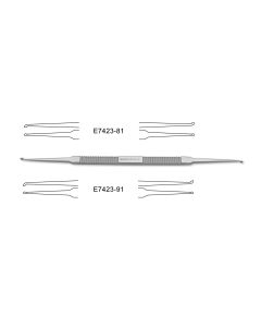 House Curette, double-ended, flat handle