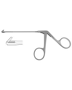 Pediatric Backbiting Antrum Punch, 1.5 mm x 5.0 mm bite, shaft 10.5 cm