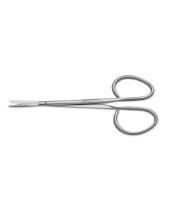 Kaye Blepharoplasty Scissors, ribbon style ring handle, serrated, 4-1/4" (10.8 cm)