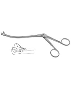 Ronis Adenoid Punch, triangular basket, curved up, shaft 120.0 mm, overall 8-1/4" (21.0 cm)