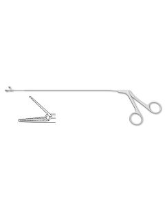 Kleinsasser Micro Laryngeal Alligator Forceps, 8.0 mm serrated jaws, 10-3/4" (27.5 cm) shaft