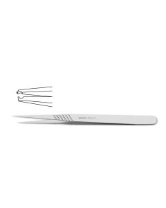 Pierse-Type Micro Forceps, 9.0 mm wide flat handle, straight, 4-3/4" (120.0 mm)