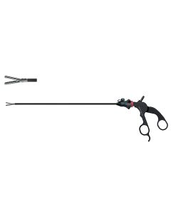 Wave Grasper Dg Double Action - 3 Piece Modular Reusable Full System, complete system, 5.0 mm sheath diameter, with atraumatic, wave-like serrations, double action