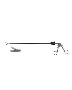 Quick Clean™ Spoon Forceps, w/ flushport, wide cup style, single action, spring loaded, fixed, matte, 26.0 mm jaw, 10.0 mm