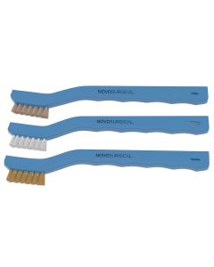 Toothbrush-Style Cleaning Brushes, sturdy plastic handle designed w/ hand grips, 3 x 7 rows bristle configuration, 7 3/16" x 7/16" (l x w)