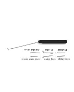 Lumbar Axial Curette, angled handle, 9 1/2 (24.0 cm)
